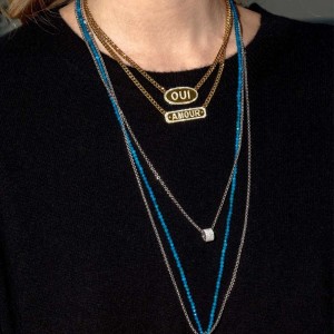 Silver KalÉidoscope Necklace With Loop Pendant