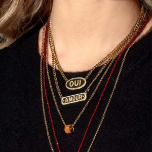 Yellow Silver Amour Chain  Necklace