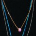 Pink Silver KalÉidoscope Necklace With Loop Pendant